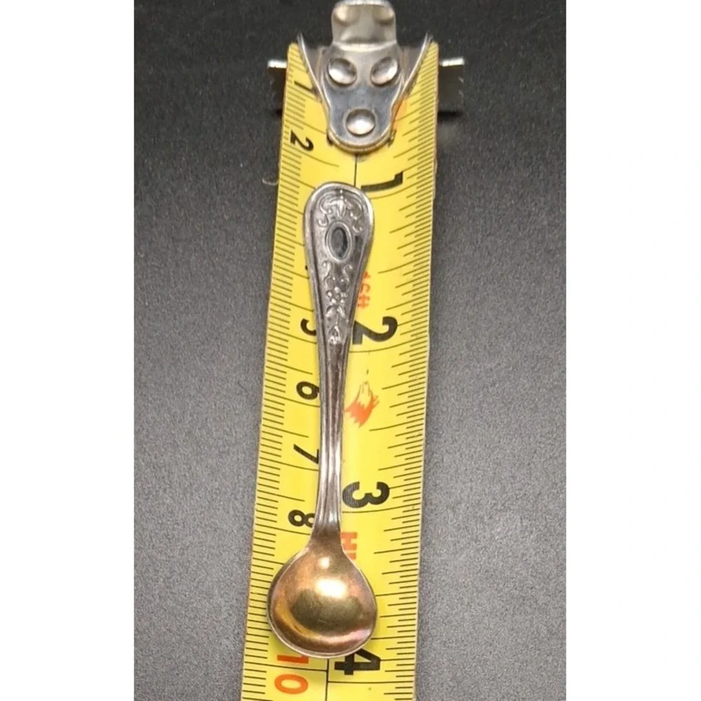 Sterling Silver Pair Baker Manchester  Salt Spoons Appx. .3 oz total weight